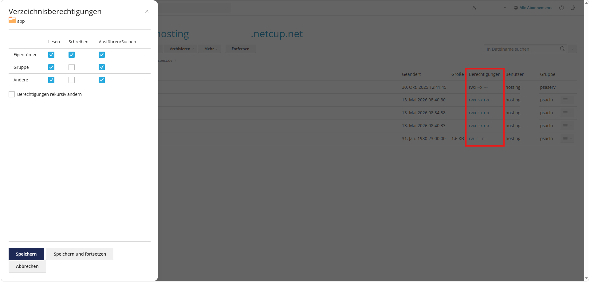 NetcupEinrichtung