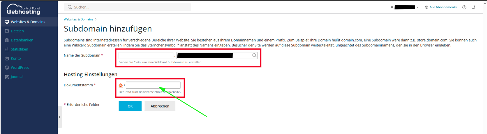NetcupEinrichtung