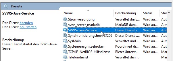 Windows-Dienste mit dem SVWS-Java-Service-Dienst