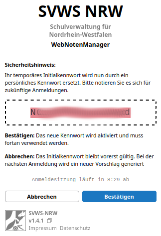 Erstanmeldung