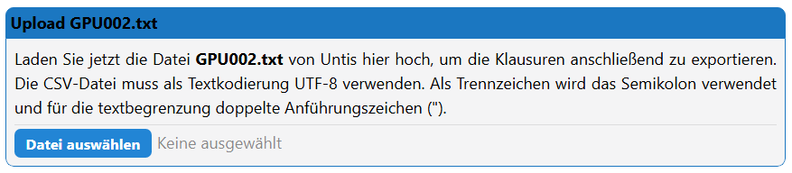 Übergeben Sie eine aktuelle GPU002.txt für manche Exporte